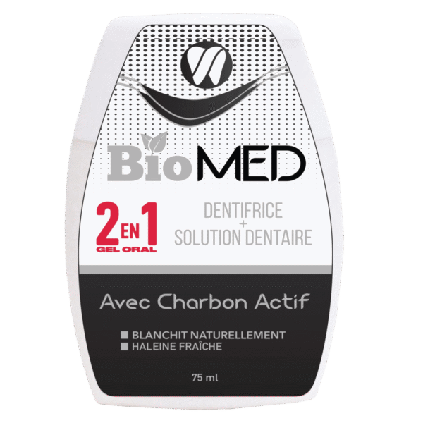 Biomed Gel Oral 2En1 Avec Charbon Active 75Ml