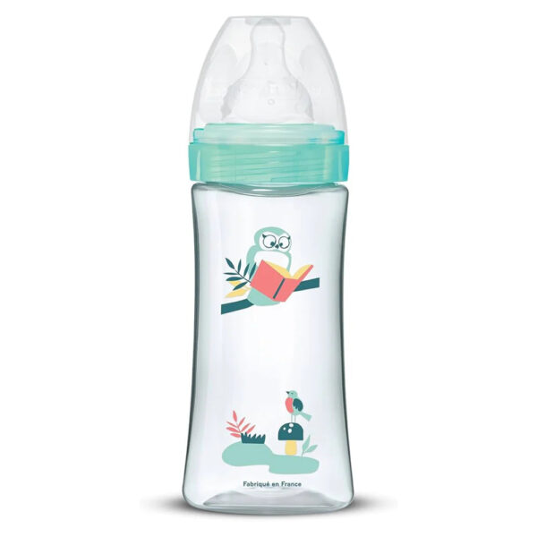 Dodie – Biberon Vert Initiation+ Decors Vert Valentin – 330 Ml