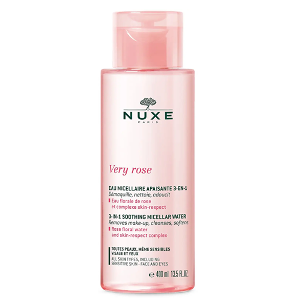 NUXE – Eau Micellaire Apaisante 3-EN-1, Very Rose – 400 Ml