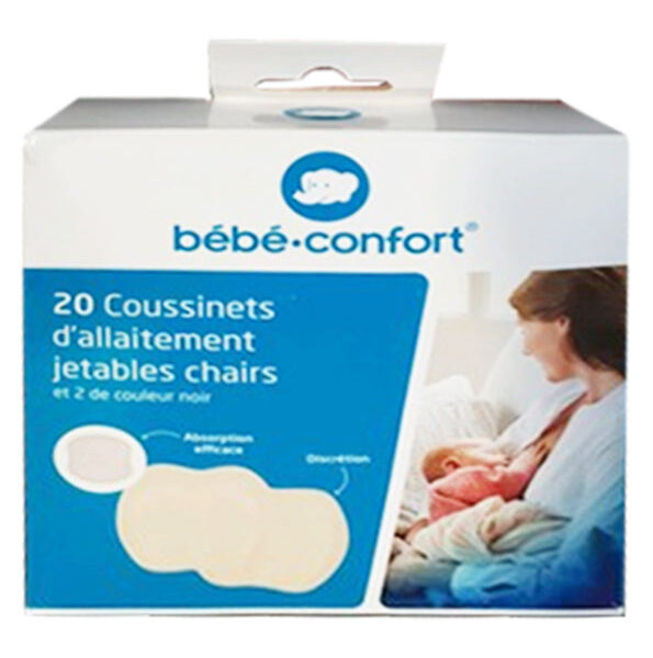 Bébé Confort – Coussinets d’Allaitement Jetables Blancs (x 20 +2 Noirs)