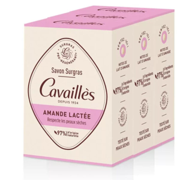 Rogé Cavaillès – Cavaillès Savon Solide Amande Lactée – 3 x 200 G