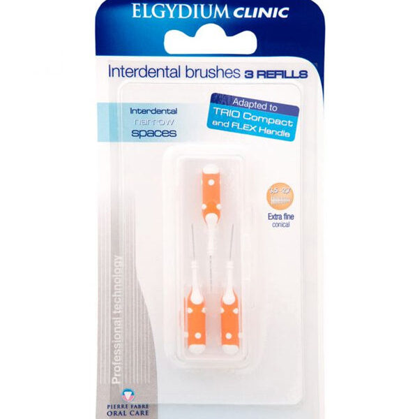Elgydium – Clinic Recharges Brossettes 3.5 2.7 Mm Extra Fin (x 3)