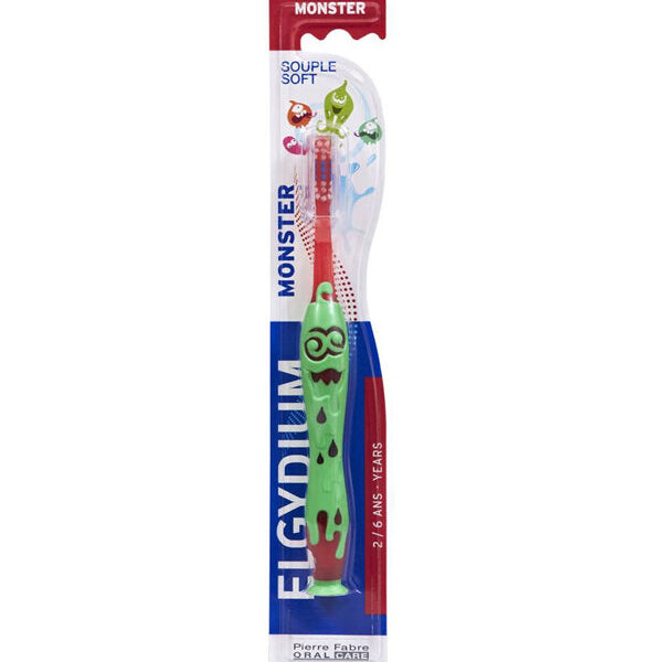 Elgydium – Kids Monster Brosse à Dents 2-6 Ans
