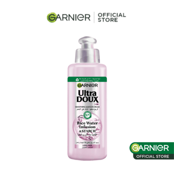 Garnier – Ultra Doux Rice Water Crème sans Rinçage à l’eau de Riz et à l’amidon – 200 Ml