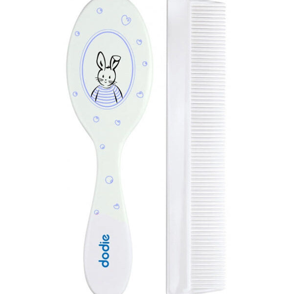 Dodie – Peigne et Brosse Assortis Lapin Bleu