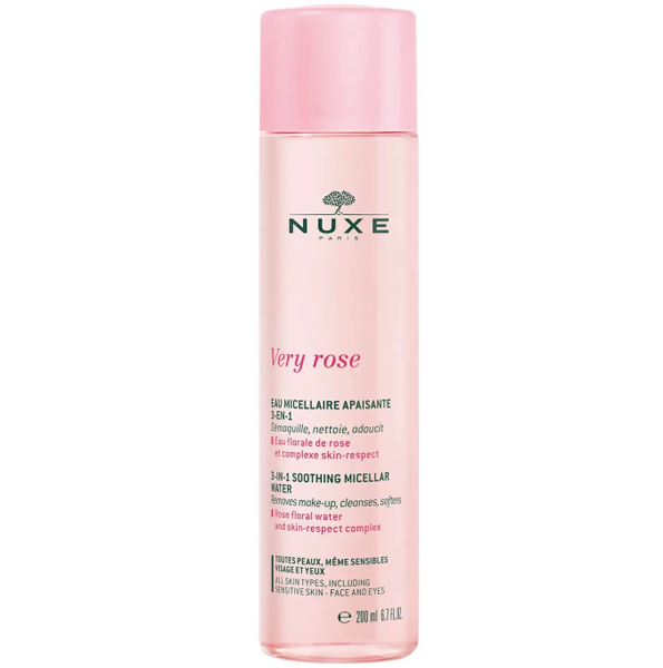 NUXE – Eau Micellaire Apaisante 3-EN-1, Very Rose – 200 Ml