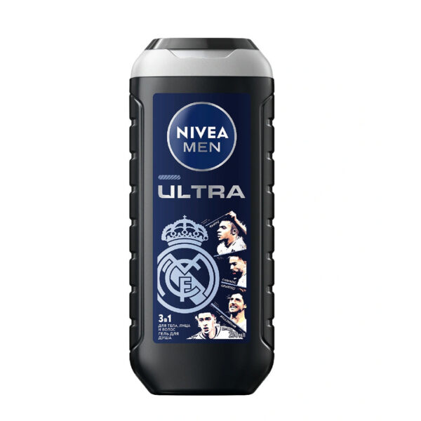 Nivea – Men Gel Douche 3 en 1 Ultra Nettoyant Corps, Visage & Cheveux – 250 Ml