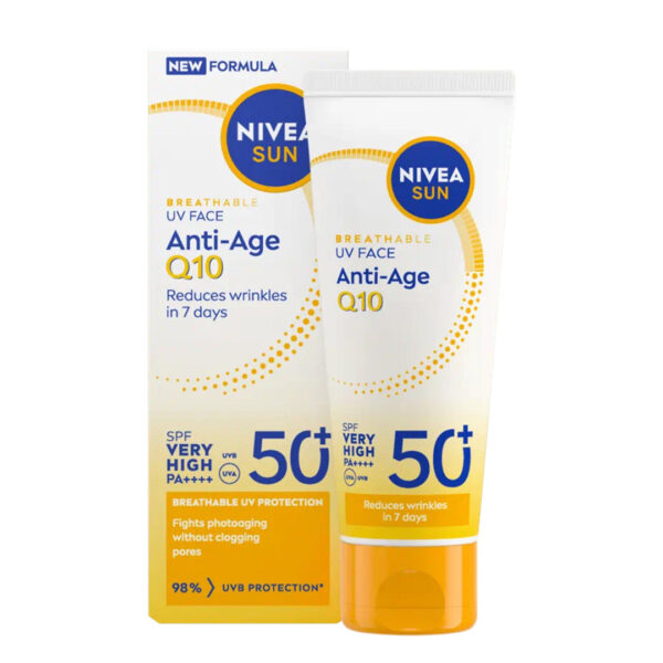 Nivea – Sun UV Face Anti-age Q10 SPF 50 – 50 Ml