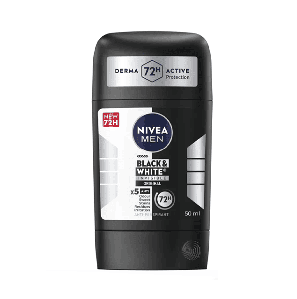 Nivea – Men Deodorant Stick Black & White Original 72H – 50 Ml