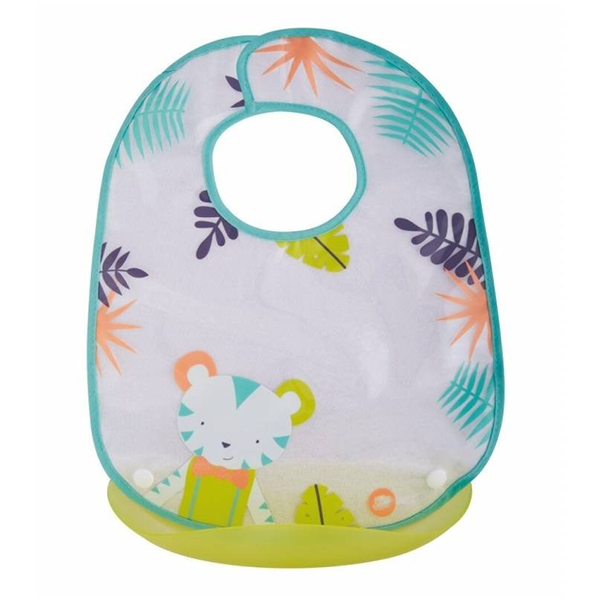 Bébé Confort – Bavoir Textile avec Ramasse Miettes Jungle Vibes +4Mois