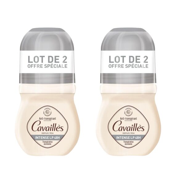Rogé Cavaillès – Cavaillès Lot de 2 Deodorant Intense Lp Anti-transpirant 48H Roll-on – 2 x 50 Ml