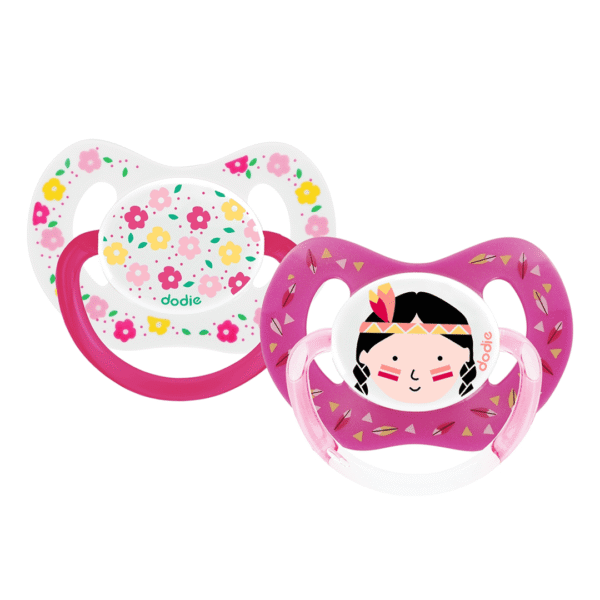 Dodie – Sucette P51 +18 Mois Duo Fille Fleurs / Indienne