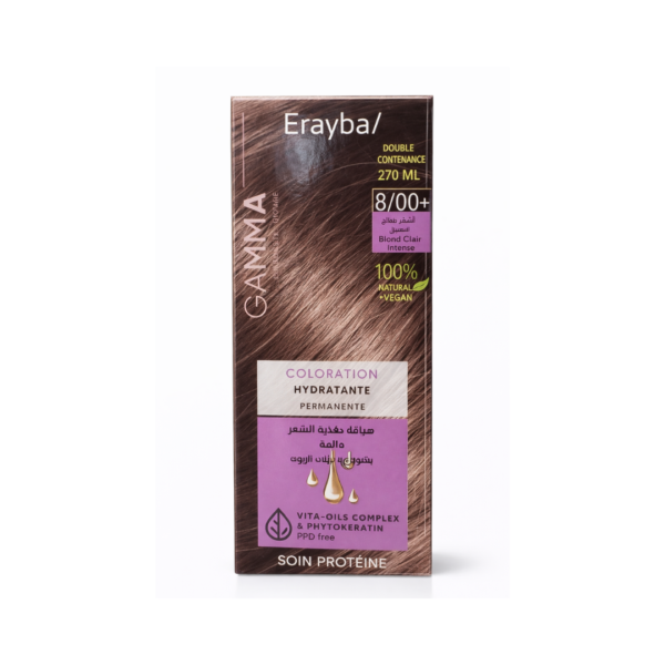 Erayba – Gamma Next Coloration 8/00 Blond Clair Natural Coloration Hydratante Permanente