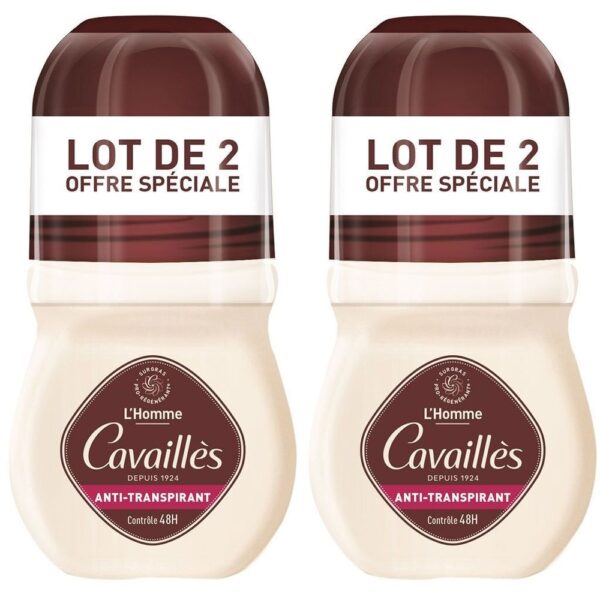 Rogé Cavaillès – Cavaillès Offre Special Lot de 2 Deodorant Anti-transpirant Contrôle 48H Roll-on x 2