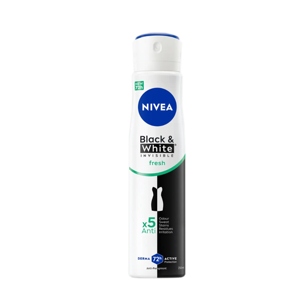 Nivea – Déodorant Femme Invisible Black & White Fresh Spray – 200 Ml