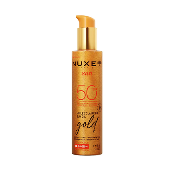 NUXE – Sun Huile Solaire Gold Haute Protection SPF 50 – 150 Ml