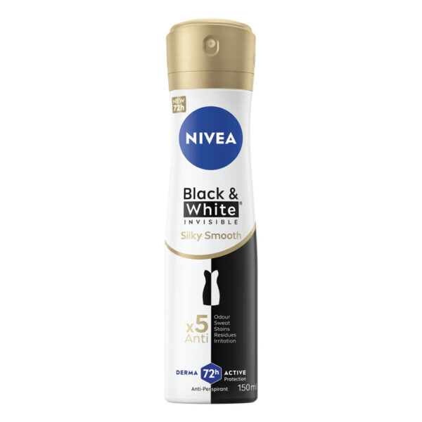 Nivea – Déodorant Black & White Silky Smooth 72H – 200 Ml