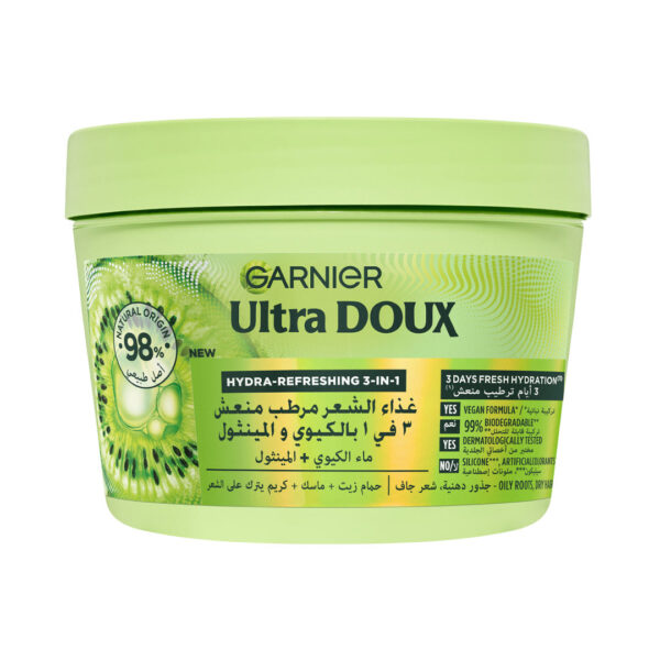 Garnier – Ultra Doux Hair Food 3 en 1 Kiwi – 390 Ml