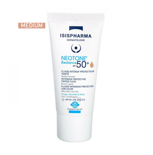 Isispharma – Neotone Radiance SPF 50+ Teinte Medium – 30 Ml