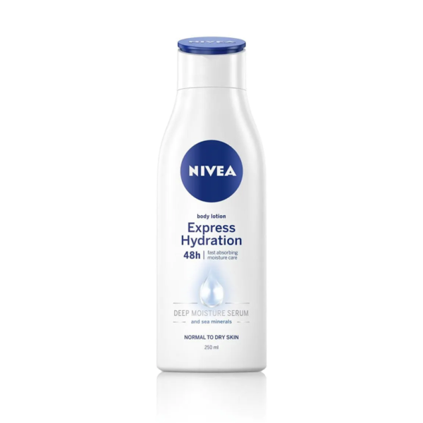 Nivea – Lait Corps Express Hydratation 250 Ml Hydratation Immédiate 48h pour Peaux Sèches