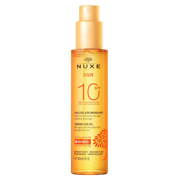 NUXE – Sun Huile Bronzante Faible Protection SPF 10 – 150 Ml