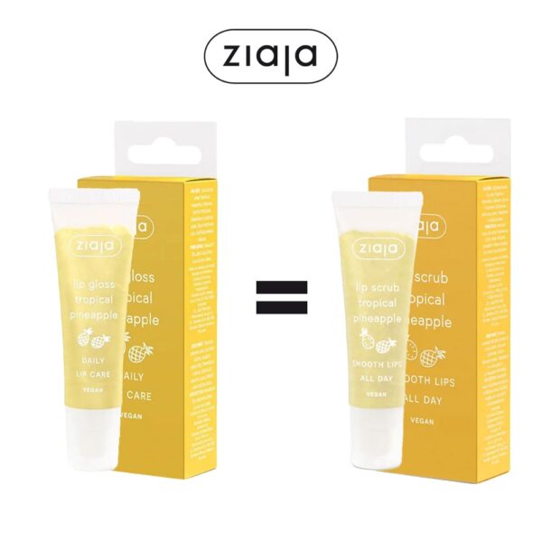 Ziaja – Tropical d’Ananas Lip Gloss 12 Ml = Gommage à Lèvres d’Ananas Offert