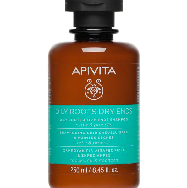 Apivita – Shampoing pour Racines Grasses et Pointes Sèches – 250 Ml