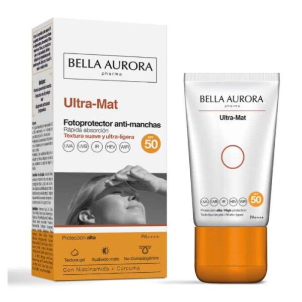 Bella Aurora – Ultra Mat Gel Photoprotecteur Anti Taches SPF 50 – 50 Ml