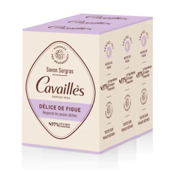 Rogé Cavaillès – Savons Solides Savon Surgras Délice de Figue Peaux Sèches – 3 x 200 G