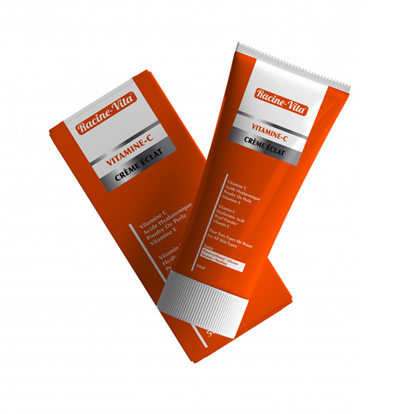 Racine Vita – Vitamine-c Acide Hyaluronique Poudre de Perle Vitamine E Crème Eclat