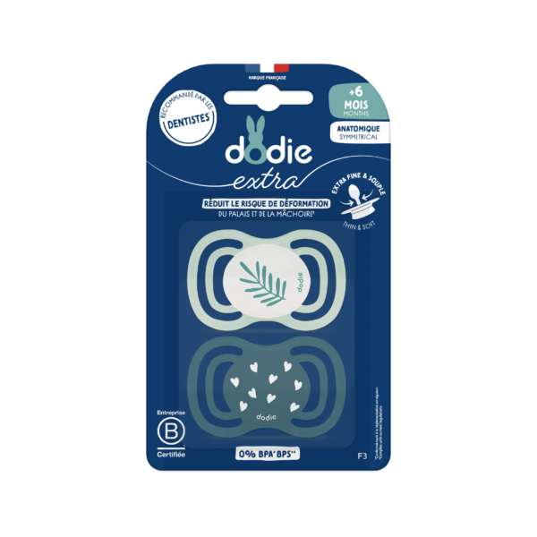 Dodie – Sucette +6 Mois Duo Extra Fine Bleu F3