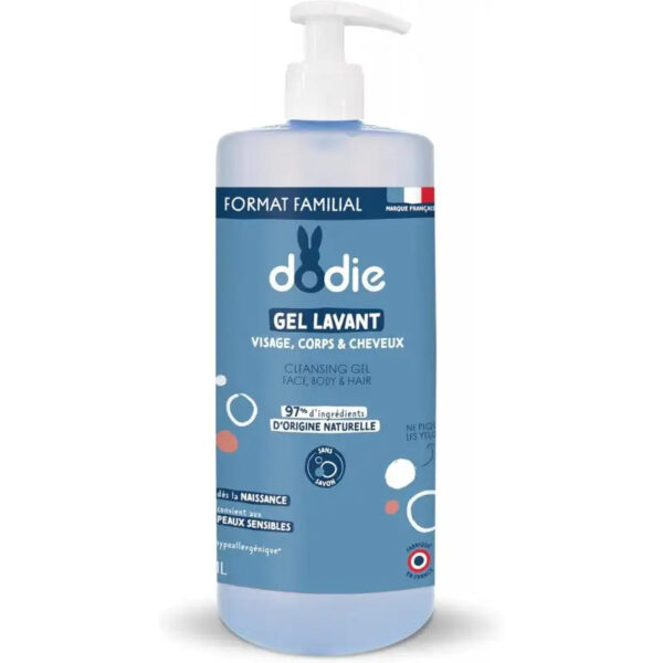 Dodie – Gel Lavant 3 en 1 Flacon Pompe – 1 L