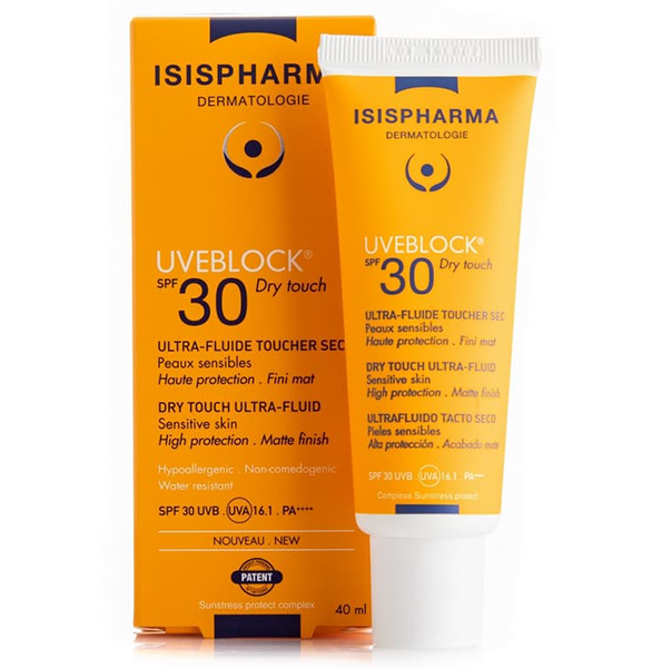 Isispharma – Uveblock Ultra Fluide Toucher Sec SPF 30 – 40 Ml