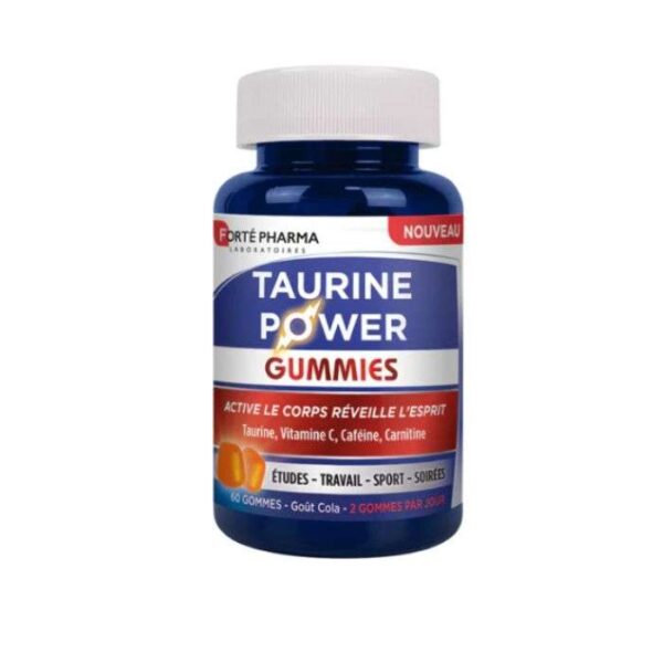 Forte Pharma – Taurine Power Gummies 60 Gummies Goût Cola Énergie et Vitalité