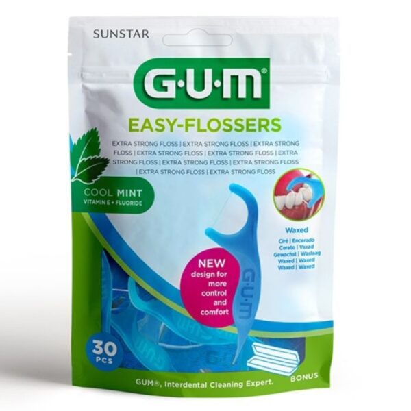 GUM – Easy-flossers Cire et Fluoride 30 Pcs 890