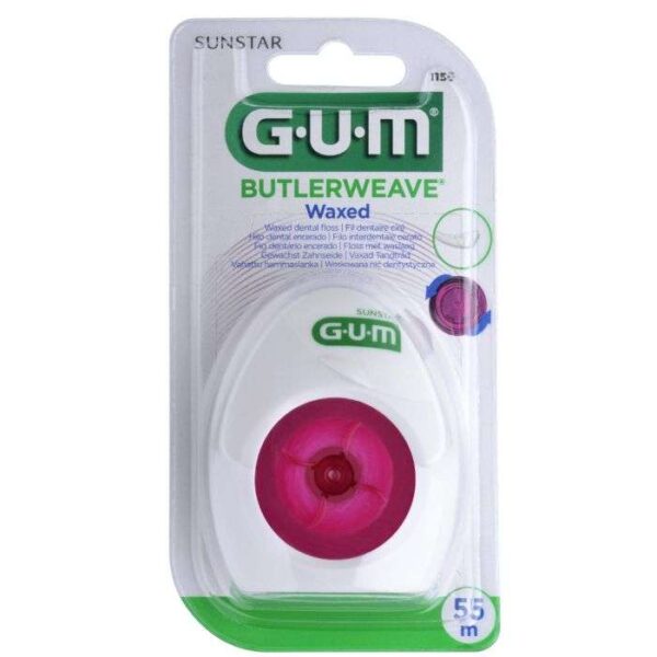 GUM – Fil Dentaire Butlerweave Ciré Nature 55m 1155