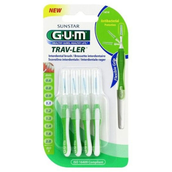 GUM – Trav-ler 4 Brossettes Interdentaires 1,1 Mm 1414