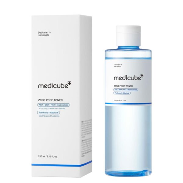 Medicube – Zero Pore Toner with AHA BHA PHA & Niacinamide Toner – 250 Ml