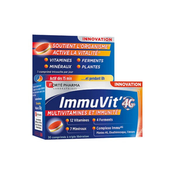 Forte Pharma – IMMUVIT’4 G Multivitamines et Immunité 30 Comprimès
