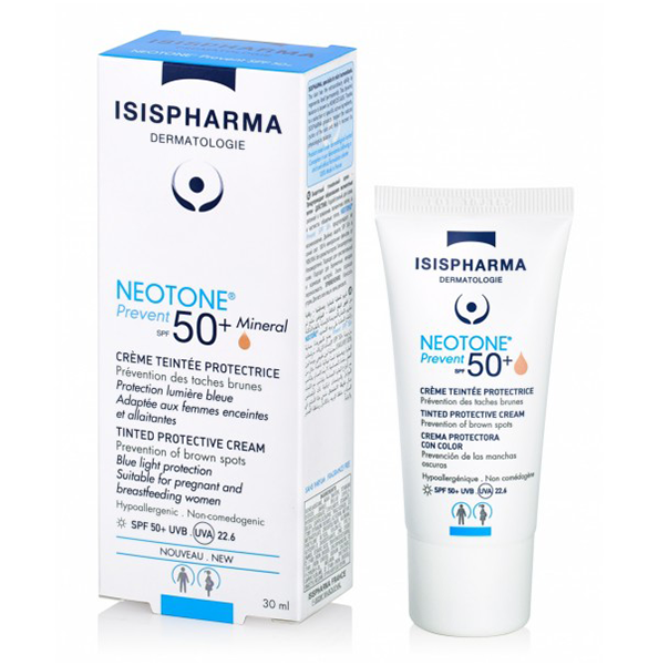 Isispharma – Neotone Prevent SPF 50+ Minérale Teintée Medium – 30 Ml