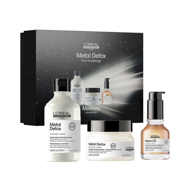 L'Oréal Professionnel – Trio Metal Detox Shampooing 300 Ml + Masque 250 Ml + Huile
