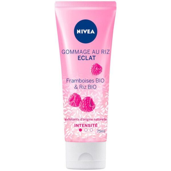 Nivea – Gommage au Riz Eclat Framboises Bio & Riz Bio – 75 Ml
