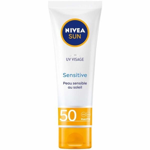 Nivea – Sun UV Face Sensitive SPF 50 Crème Solaire – 50 Ml