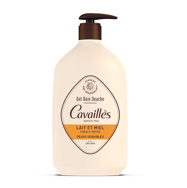 Rogé Cavaillès – Cavailles Gel Bain et Douche Lait et Miel Peaux Sensibles – 1 L