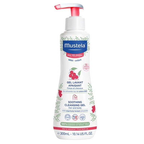 Mustela – Gel Lavant Apaisant 300 Ml Nettoyage Doux Bébé & Peau Sensible