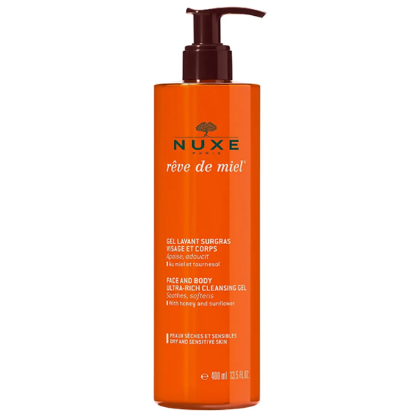 NUXE – Rêve de Miel Gel Lavant Surgras Visage et Corps – 400 Ml