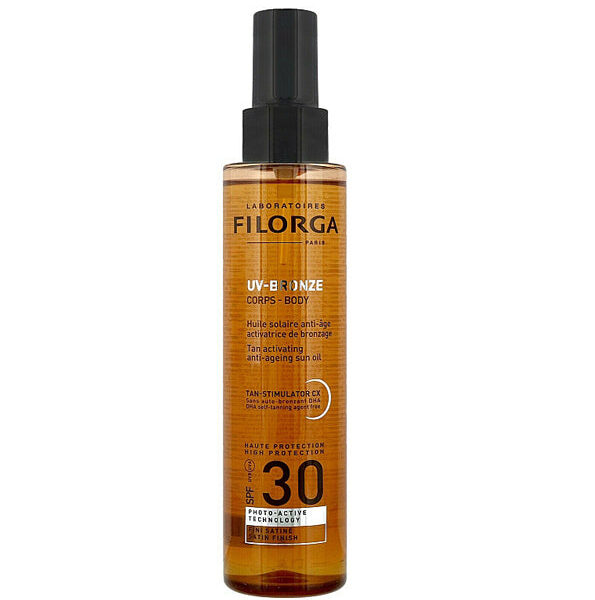 Filorga – UV-bronze Corps Huile Solaire Anti-âge Activatrice de Bronzage SPF 30 – 150 Ml