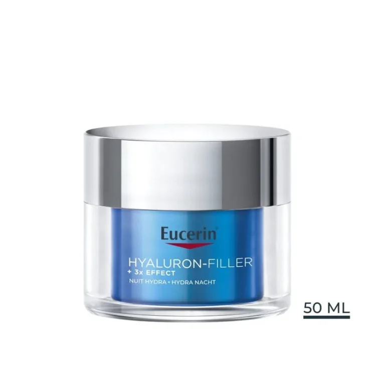 Eucerin Hyaluron Filler + 3x Effect Soin de Nuit Booster d'Hydratation 50Ml