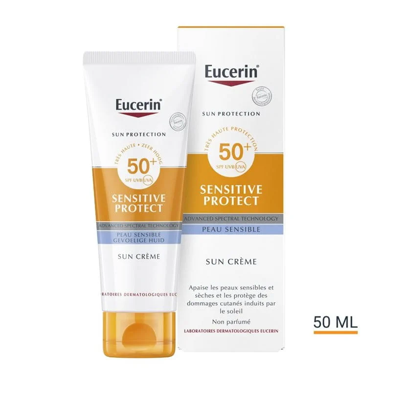 Eucerin – Sensitive Protect Sun Crème SPF 50+ – 50 Ml 1 Eucerin Sensitive Protect Sun Crème SPF50+ 50Ml
