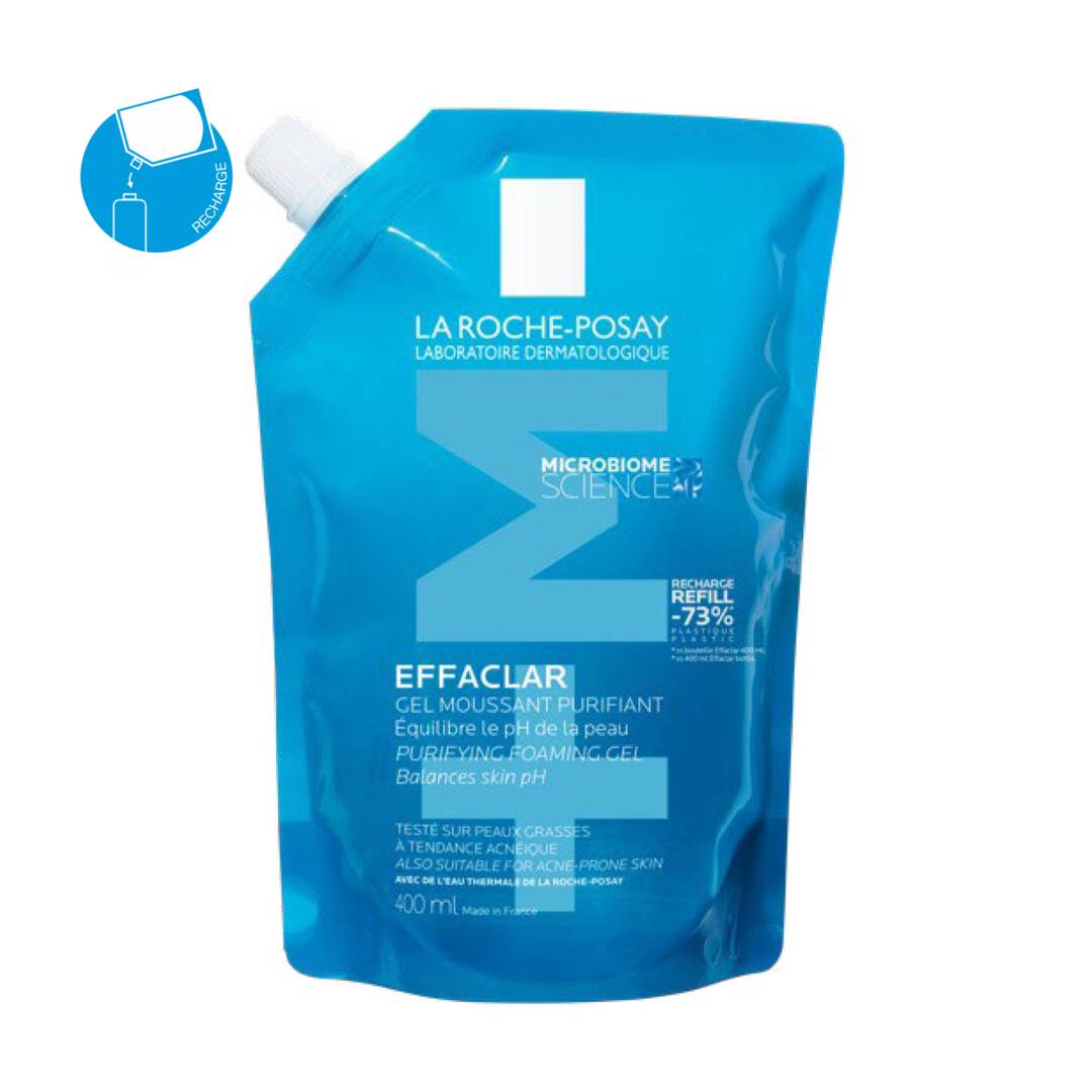 La Roche-Posay – Effaclar Gel Moussant Purifiant Éco-recharge – 400 Ml 1 Effaclar Gel Moussant Purifiant Éco-recharge